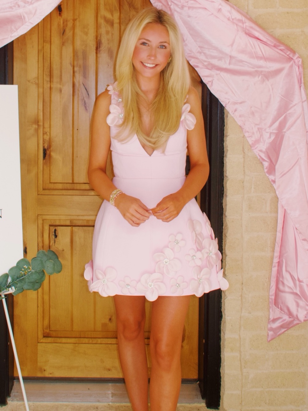Bronx and Banco Estelle Mini Dress in Blush